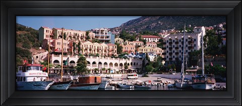 Framed Harbor, Kalkan, Turkey Print