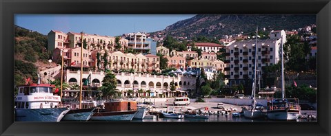 Framed Harbor, Kalkan, Turkey Print