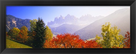 Framed Dolomites Alps in spring, Italy Print