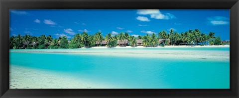 Framed Aitutaki Atoll, Cook Islands, New Zealand Print
