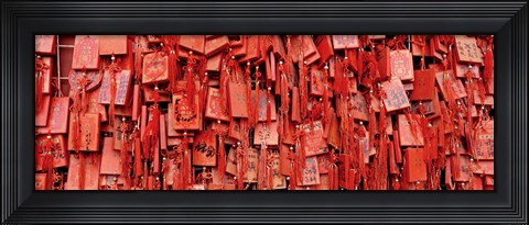 Framed Prayer offerings at a temple, Dai Temple, Tai&#39;an, China Print