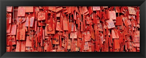 Framed Prayer offerings at a temple, Dai Temple, Tai&#39;an, China Print