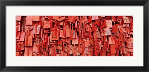 Framed Prayer offerings at a temple, Dai Temple, Tai&#39;an, China Print