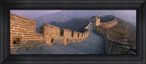 Framed High angle view of the Great Wall Of China, Mutianyu, China Print