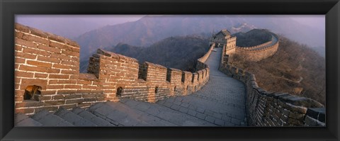 Framed High angle view of the Great Wall Of China, Mutianyu, China Print