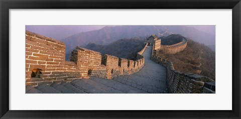 Framed High angle view of the Great Wall Of China, Mutianyu, China Print