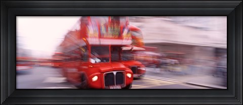 Framed Double Decker Bus, London, England, United Kingdom Print