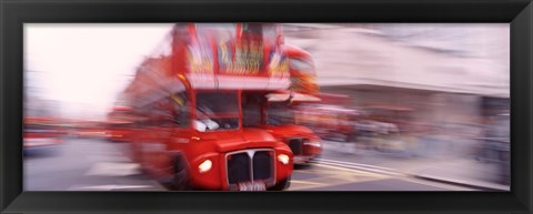 Framed Double Decker Bus, London, England, United Kingdom Print