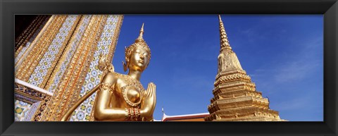 Framed Wat Phra Kaeo Statue, Grand Palace, Bangkok, Thailand Print