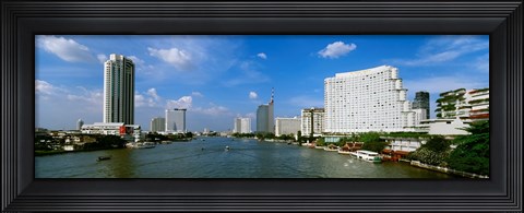 Framed Chao Phraya River, Bangkok, Thailand Print