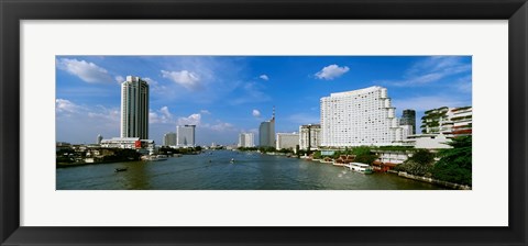 Framed Chao Phraya River, Bangkok, Thailand Print