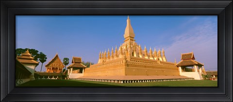 Framed Pha That Luang Temple, Vientiane, Laos Print