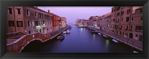 Framed Buildings along a canal, Cannaregio Canal, Venice, Italy Print