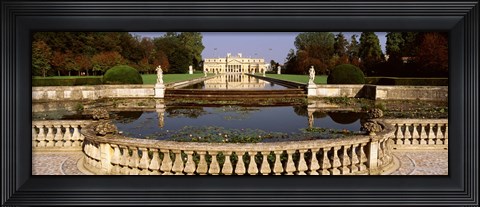 Framed Canal in front of a building, Brenta Canal, Villa Pisani, Venice, Italy Print