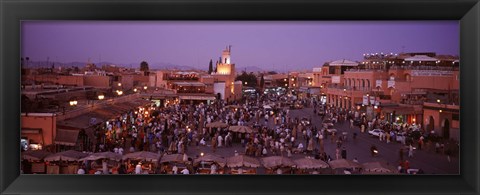 Framed Djemma El Fina, Marrakech, Morocco Print