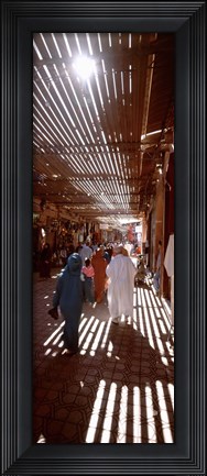 Framed Souk, Marrakech, Morocco (vertical) Print