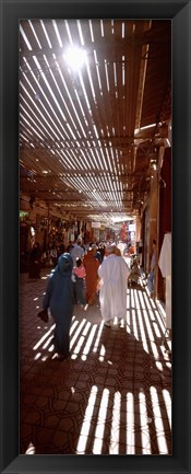 Framed Souk, Marrakech, Morocco (vertical) Print