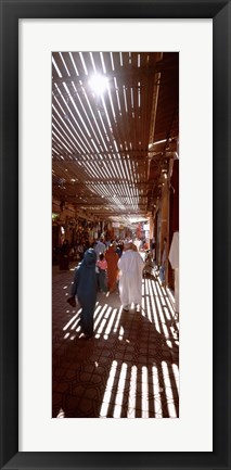 Framed Souk, Marrakech, Morocco (vertical) Print