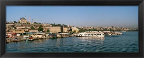 Framed Buildings at the waterfront, Istanbul, Turkey Print