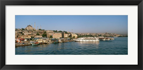 Framed Buildings at the waterfront, Istanbul, Turkey Print