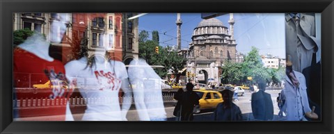 Framed Window Reflection, Istanbul, Turkey Print