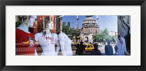 Framed Window Reflection, Istanbul, Turkey Print