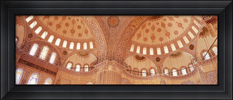 Framed Interior, Blue Mosque, Istanbul, Turkey Print