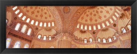 Framed Interior, Blue Mosque, Istanbul, Turkey Print