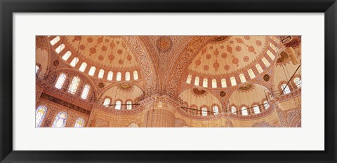 Framed Interior, Blue Mosque, Istanbul, Turkey Print