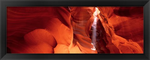 Framed Shaft of sunlight in a canyon, Antelope Canyon, Arizona, USA Print