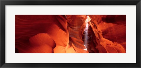 Framed Shaft of sunlight in a canyon, Antelope Canyon, Arizona, USA Print