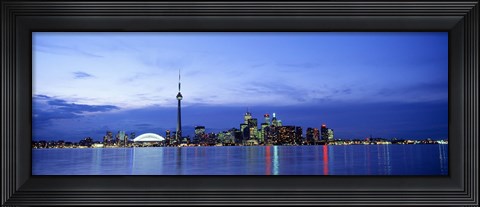 Framed Buildings at the waterfront, CN Tower, Toronto, Ontario, Canada Print