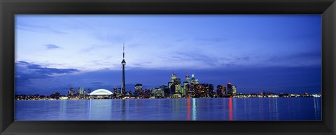 Framed Buildings at the waterfront, CN Tower, Toronto, Ontario, Canada Print