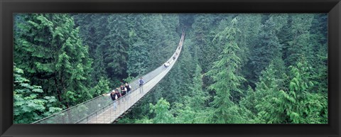 Framed Capilano Bridge, Suspended Walk, Vancouver, British Columbia, Canada Print