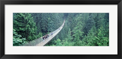 Framed Capilano Bridge, Suspended Walk, Vancouver, British Columbia, Canada Print