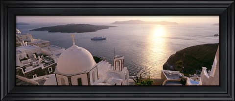 Framed View of Santorini, Greece Print