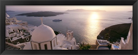 Framed View of Santorini, Greece Print