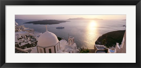 Framed View of Santorini, Greece Print