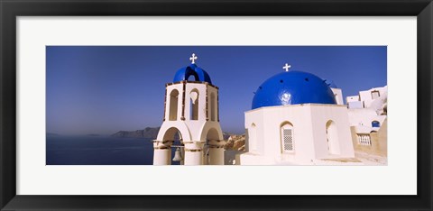 Framed Church with sea in the background, Santorini, Cyclades Islands, Greece Print