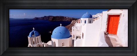 Framed Church in a city, Santorini, Cyclades Islands, Greece Print