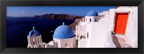 Framed Church in a city, Santorini, Cyclades Islands, Greece Print