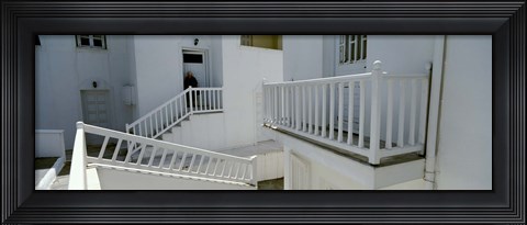 Framed Balcony of a house, Naxos, Cyclades Islands, Greece Print