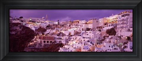 Framed Buildings along the Cliff, Santorini, Greece Print