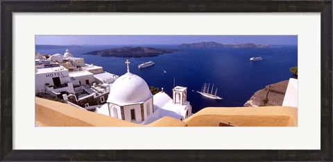 Framed View of the Caldera, Santorini, Cyclades Islands, Greece Print