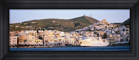 Framed Ermoupoli, Syros, Greece Print