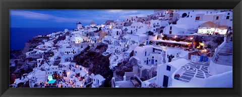 Framed Santorini at Dusk, Greece Print