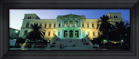Framed Low angle view of a building, Syros, Cyclades Islands, Greece Print
