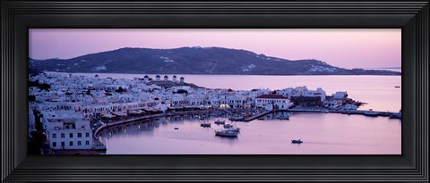 Framed Buildings in a city, Mykonos, Cyclades Islands, Greece Print