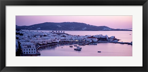 Framed Buildings in a city, Mykonos, Cyclades Islands, Greece Print