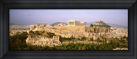 Framed High angle view of buildings in a city, Acropolis, Athens, Greece Print